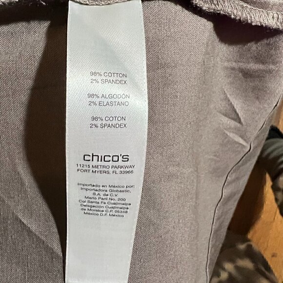 Chico's Army Green Field Jacket Lightweight Cinched Waist Pockets Shacket Med/1 - Picture 6 of 11